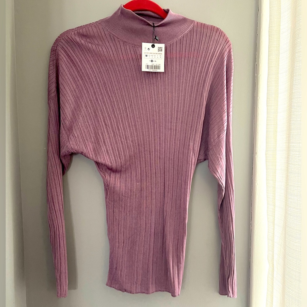 Zara lilac turtle neck top